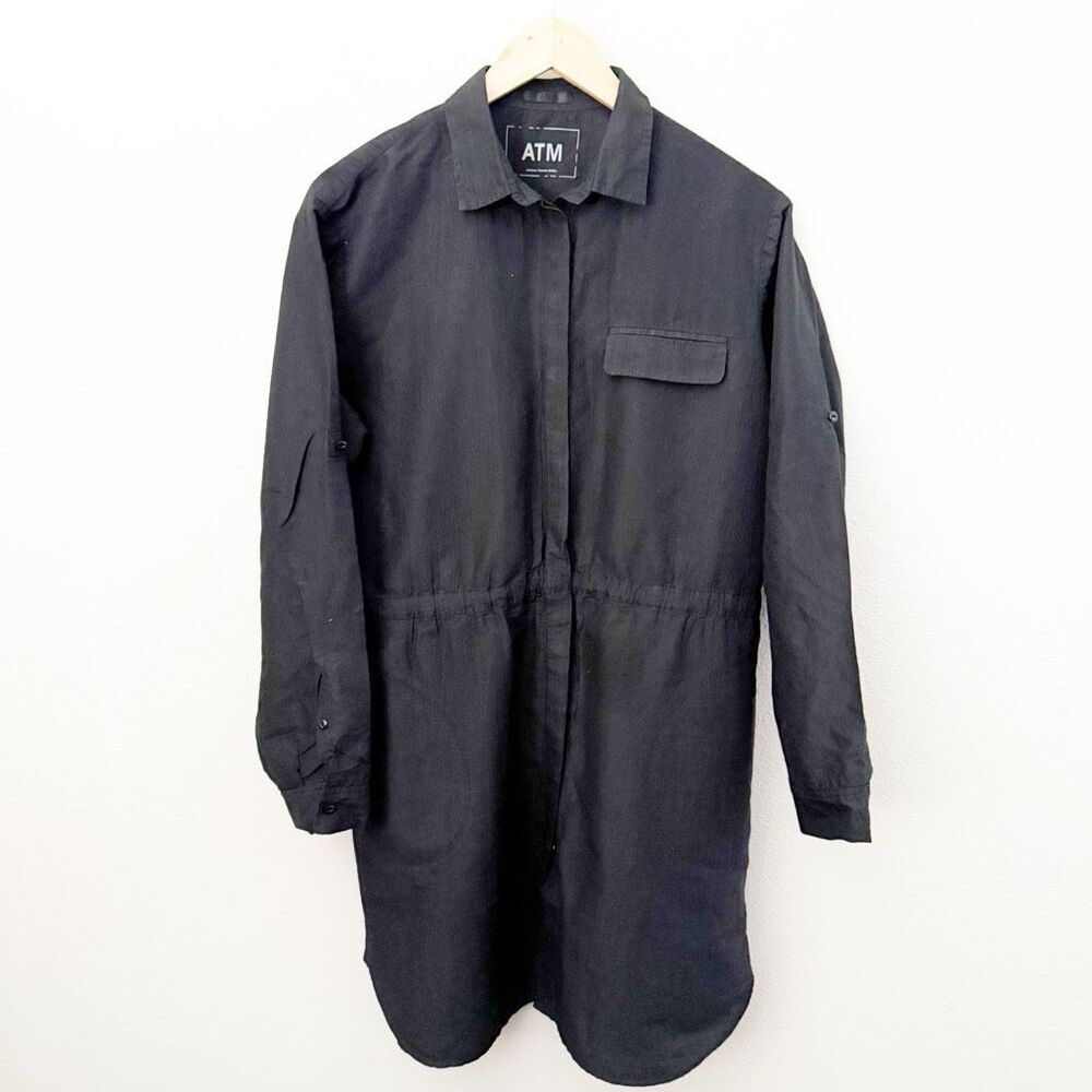 ATM‎ ANTHONY THOMAS MELILLO | Dark Charcoal Mini Ribbed Snap Closure | Medium
